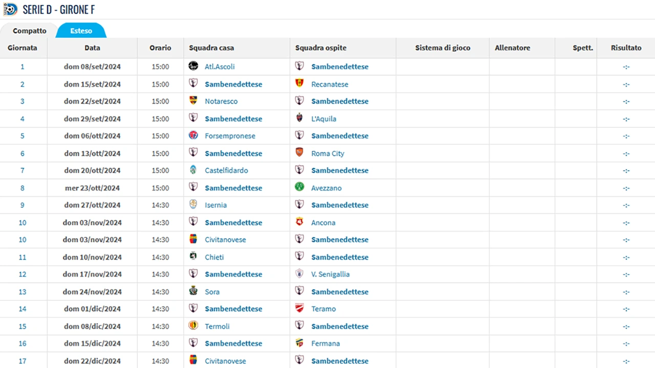 Calendario 24/25